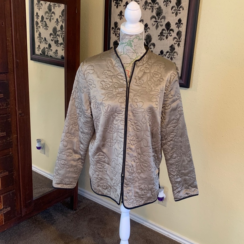 French Laundry gold silk jacket!!